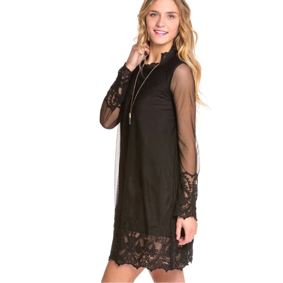 Volcom Black Sheer Dress NWT - Picture 1 of 4